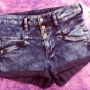 H&M Shorts - Acid Washed High-Waist Shorts by H&M H&M Shorts - Acid Washed High-Waist Shorts by H&M